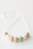 Silicone Breastfeeding Necklace for Mum - Scandi Pastels1